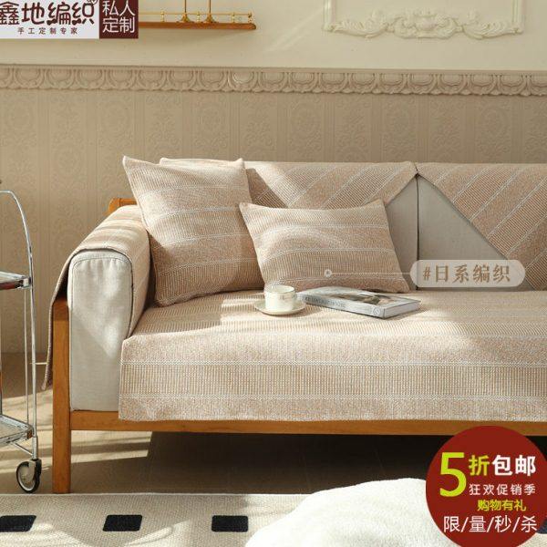 四季通用棉麻沙发垫布艺 编织亚麻新款沙发巾 加厚粗布防滑防静电,居家布艺,沙发垫,淘宝优惠券,粉丝福利购,淘宝优惠卷
