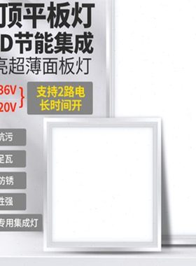 12V24V220低压平板灯交直流两用300X600X600集成灯船舶房车面板灯