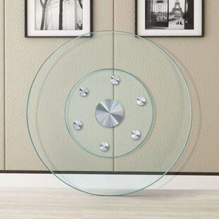 酒店餐桌玻璃转盘面转盘饭店家用饭桌面转盘钢化玻璃圆桌旋转台带