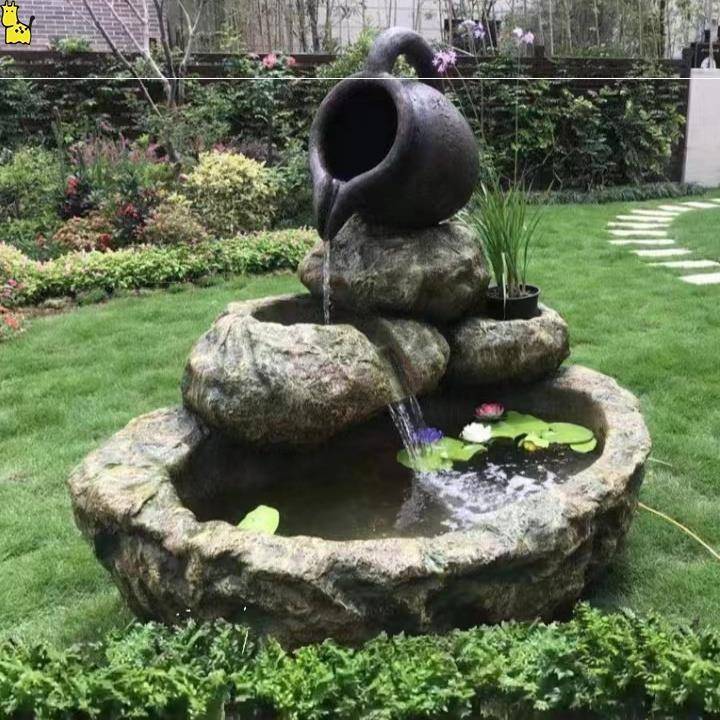 花园假山流水喷泉水景装饰摆件造景循环户外室内自动鱼池阳台庭院