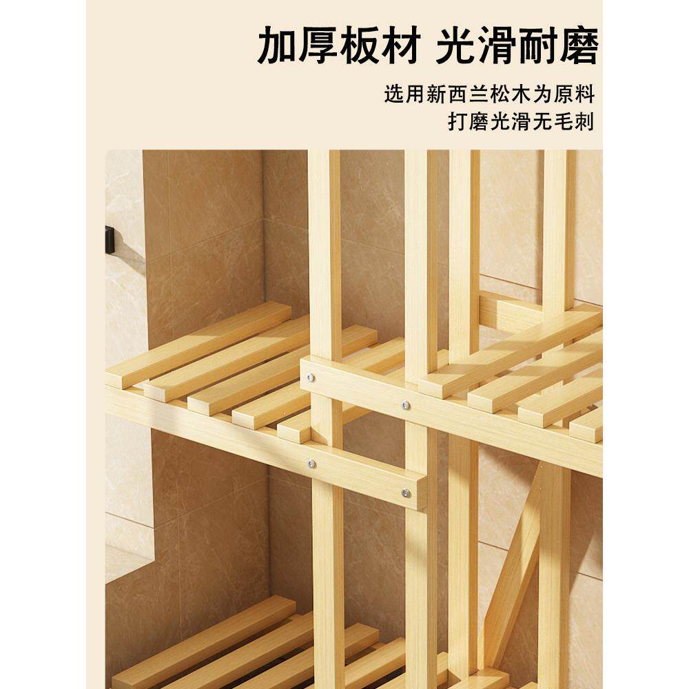 客落地式阳台小花盆架多ITG层内花架架子木质小花室空间厅置物架