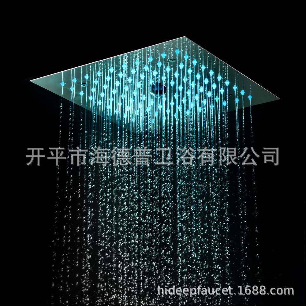 HIDEEP浴室天花板淋浴顶喷嵌入式300*300mm两功能LED顶喷HI05079A