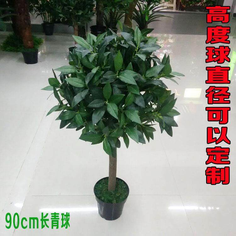 仿真橄榄树球形盆栽人造塑料假树客厅摆放装饰橱窗盆景创意长青球