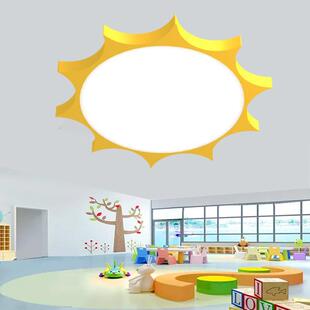led创意吊灯卡通太阳造型灯幼儿园教室过道灯具儿童休闲区吊顶灯