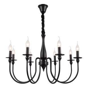 美式复古蜡烛吊灯卧室餐厅书房乡村风民宿创意氛围感铁艺法式吊灯