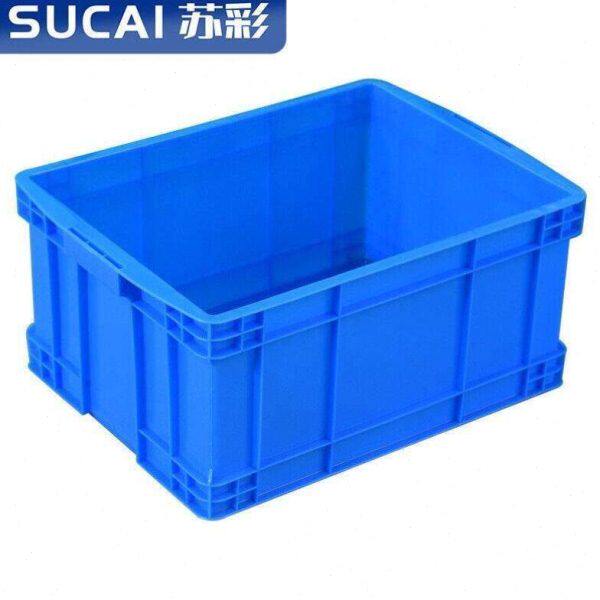 苏彩塑料周转箱长方形加厚胶框大号工业整理箱中转物流筐可加盖子