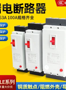 DZ15LE-100/4901塑壳断路器漏电保护器100A63A三相四线漏电开关