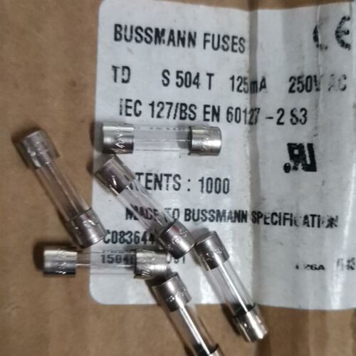 BUSS T125mA 250V玻璃保险管 5X20进口保险丝全新原装