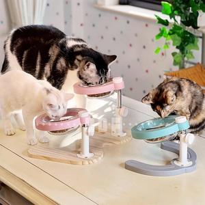 贝多芬宠物可调节猫碗护颈双碗猫饭碗可升降猫粮碗猫吃饭猫粮水盆