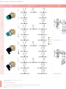 APT二三位带灯转换旋钮开关LA39-A1-20/10/02/11/22CXSD/KFFUg23