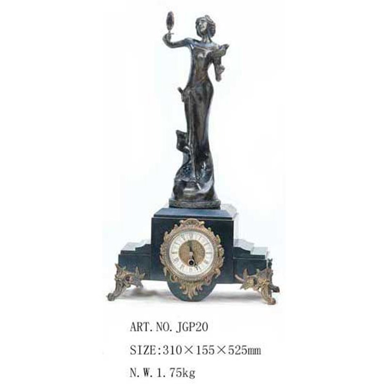 铸铜装饰工艺品理石美p女钟仿古古典机械座钟 欧式家居卧室摆设