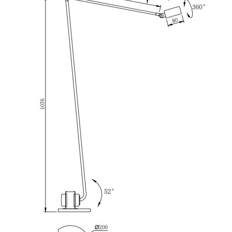 Lumina Daphine意大利调光马达F落地灯 经典复古客厅沙发书房台灯