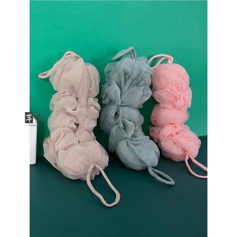 长条式浴b花高档不散超柔软沐浴球洗澡拉背条起泡搓澡巾巾擦后背