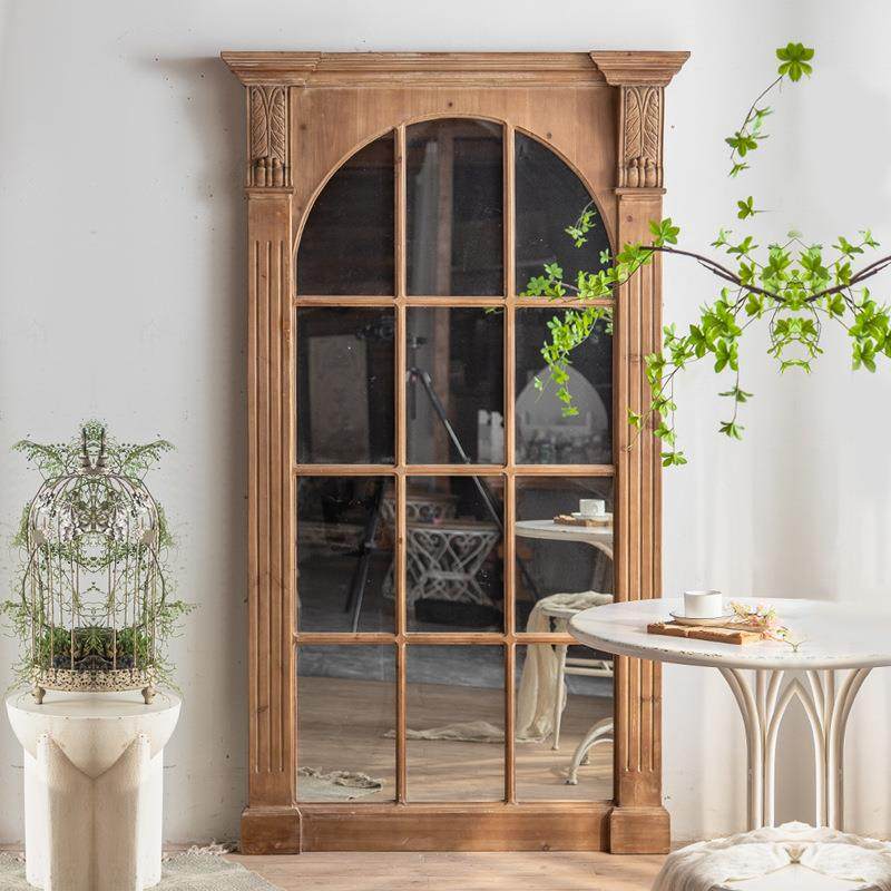 美式复古实玄落CYH地镜入户关装镜木雕花假窗镜民宿店铺橱窗墙饰,家庭/个人清洁工具,落地镜,淘宝优惠券,粉丝福利购,淘宝优惠卷