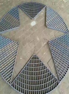 防滑台HTU格栅板热镀锌对插格钢板天桥楼梯防滑平踏步钢板异形格