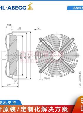 FN03-DK6.4I.V7P1全新原装ziehl-abegURWg空调外机冷凝器S风扇