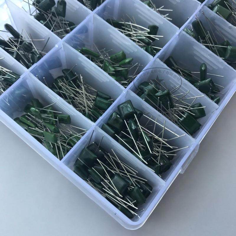 660件24种100盒装涤纶NZV聚酯v薄膜电容器套件绿电容样品盒色样包