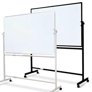 性双面绿板家用教学挂白板黑板白板写字板移动白磁板支151式架白