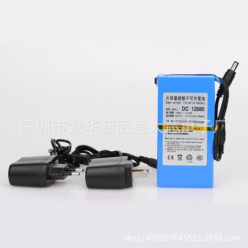 家厂448直销12可V大容量多用h途充备用锂电池(6800mA)