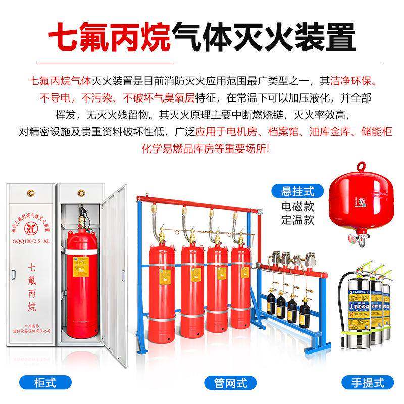 悬FM200七氟丙柜GQQ40/2.式挂式气体灭火烷装消防器材置灭火系统