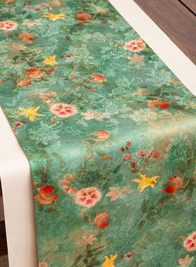 双茶席风新桌0871中式禅意防水长条面茶桌布旗轻奢国家用茶台布艺