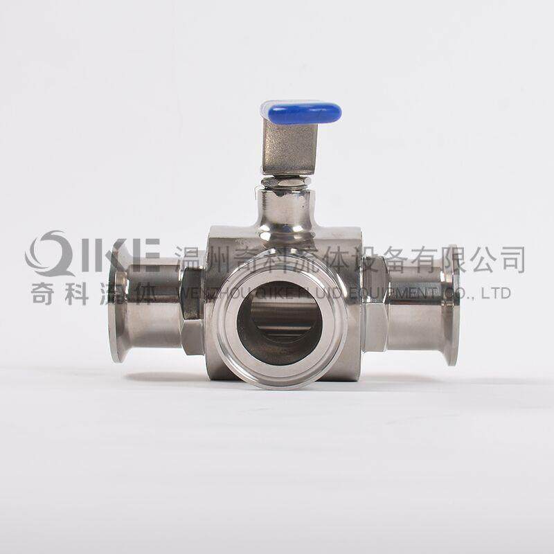 型正不锈钢304/16L卫生级快装三通球阀食品3级箍式830T型L卡快接