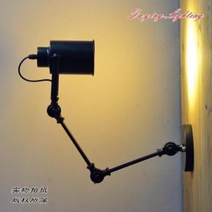 LOT复古工风铁艺壁F灯餐厅背卧室景墙过道走198廊业阳台咖啡厅灯