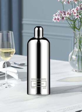 酒形壶304不锈钢大酒壶随身酒瓶便携酒壶加镜面式圆酒壶厚酒99050