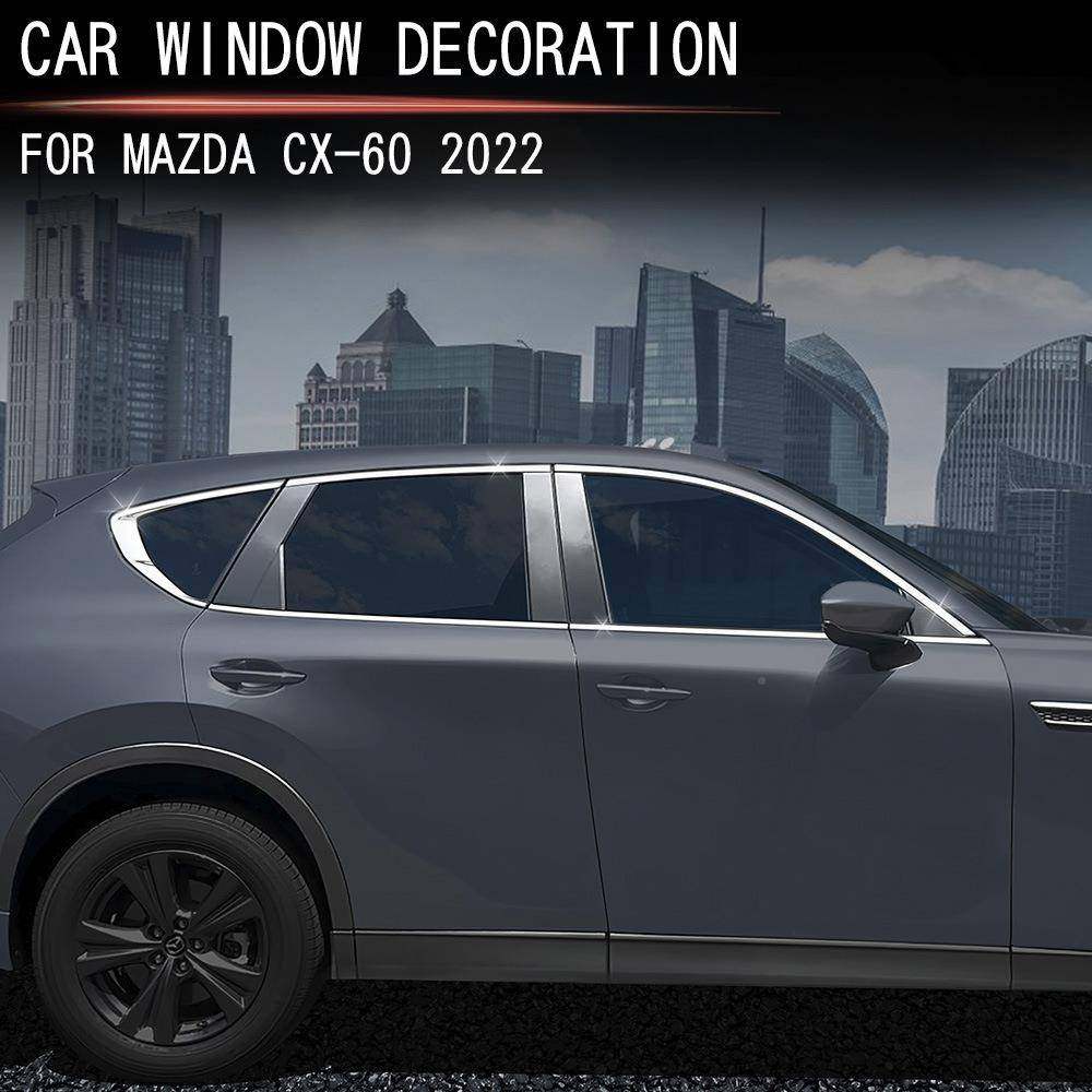 适于22款自达cx-60不锈钢车50648窗饰装条MA用ZDA车窗外饰饰马亮