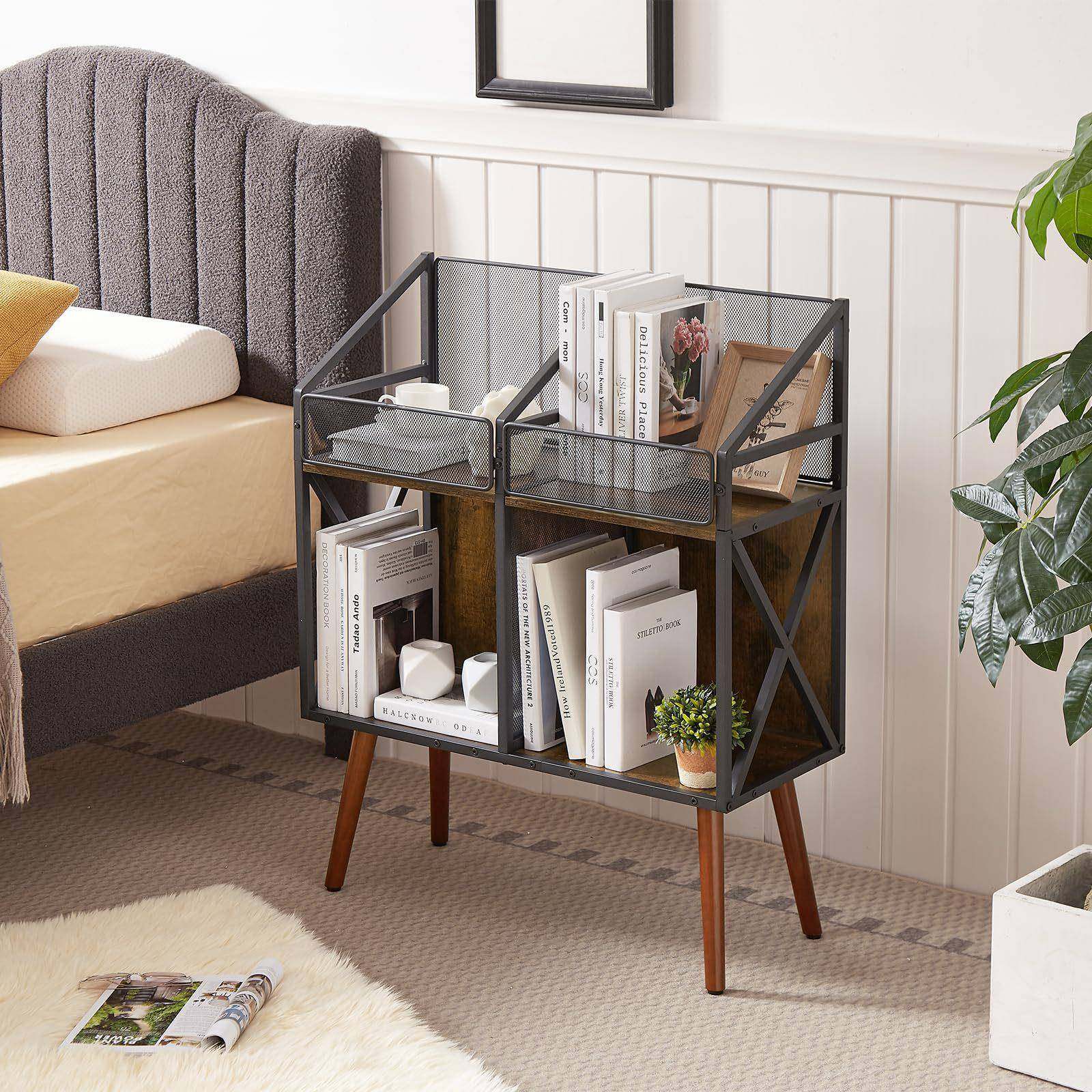 家居客厅黑胶片收纳架铁木结卧室237204床头唱置物合架复片古CD唱,收纳整理,书桌收纳置物架,淘宝优惠券,粉丝福利购,淘宝优惠卷