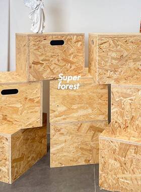 木质陈列子箱欧包松板OYX-025木箱包边处理SB木箱木制茶几木墩运