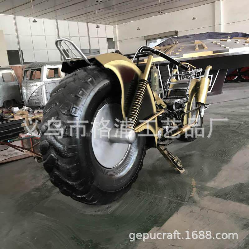 个性摩托车模型酒吧商场橱窗展示摩托车个性摩托车装饰