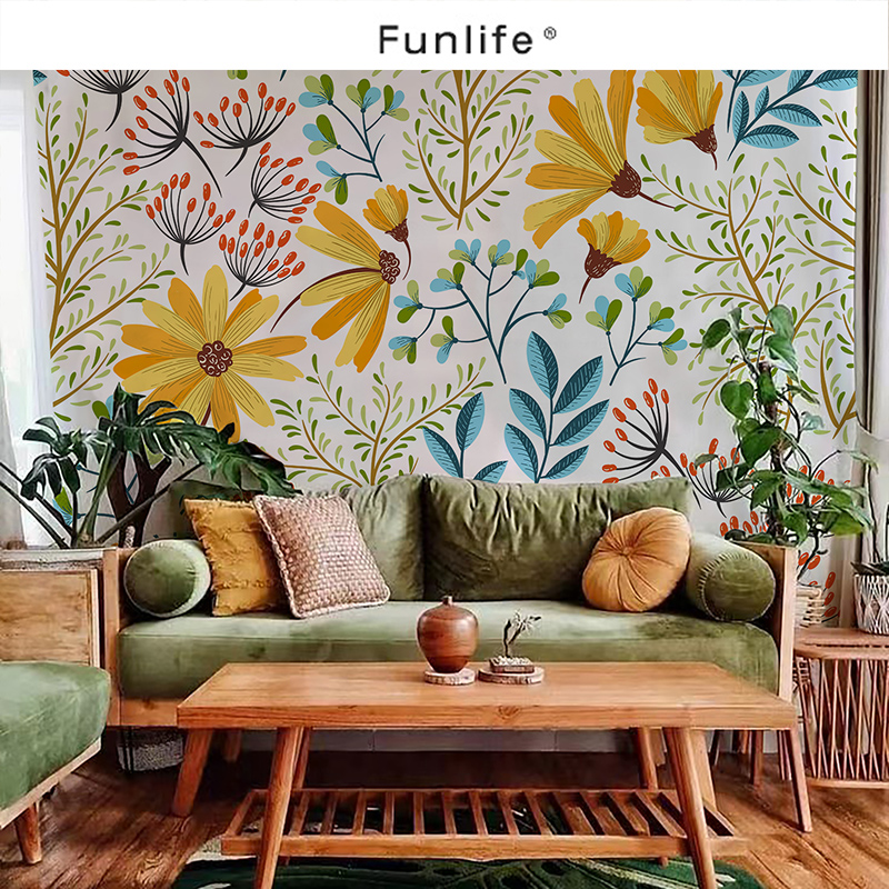 《观叶》a沙发背景墙美化自粘墙贴现代波普艺术壁纸百搭翻新改色