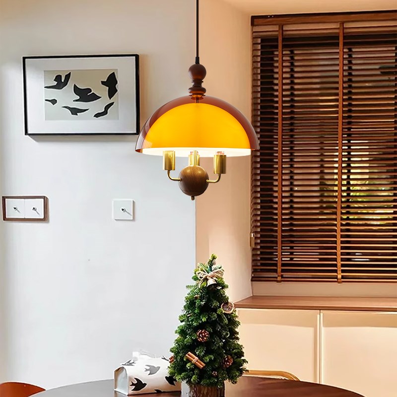 法式中古风摇臂餐厅吊灯20w25新款复古落日氛围感可移位吊灯餐桌