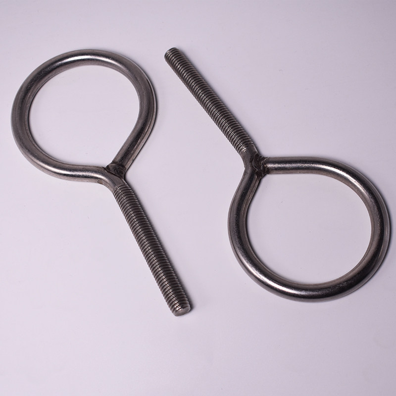 不锈钢羊眼圈大眼螺丝吊环螺栓花篮挂钩管箍带圈圈螺杆M4M8M10