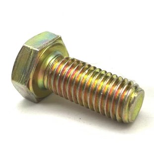GB5783 8.8级高强度彩金锌色全牙螺纹外六角螺丝栓杆M6M8M10M12