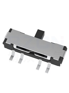 博众SSA04 A620 拨动开关贴片单排4脚3档手柄2mm侧拨滑动推制开关