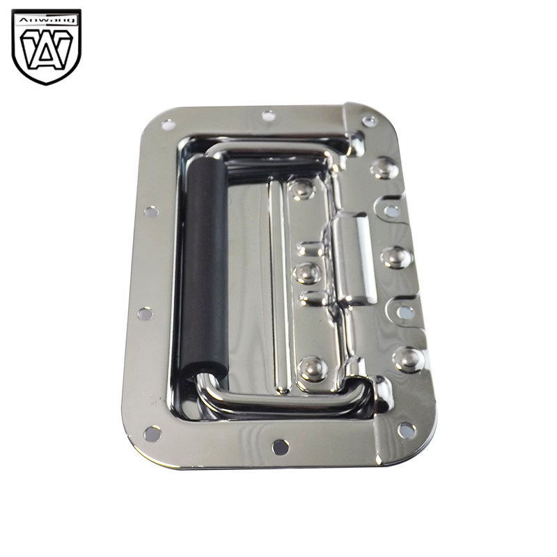 安望五金 航空箱机柜配件拉手舞台箱盖环弹簧拉手160mm提手把手