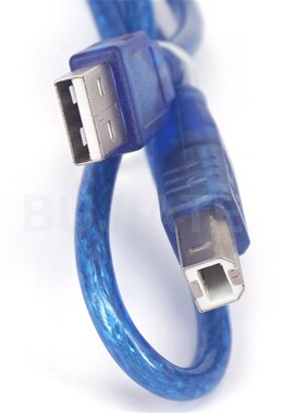 布加特3d打印机配件 USB 浅蓝色 打印线 Uno R3 Mega 2560 30CM