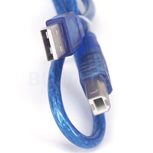 布加特3d打印机配件 USB 浅蓝色 打印线 Uno R3 Mega 2560 30CM