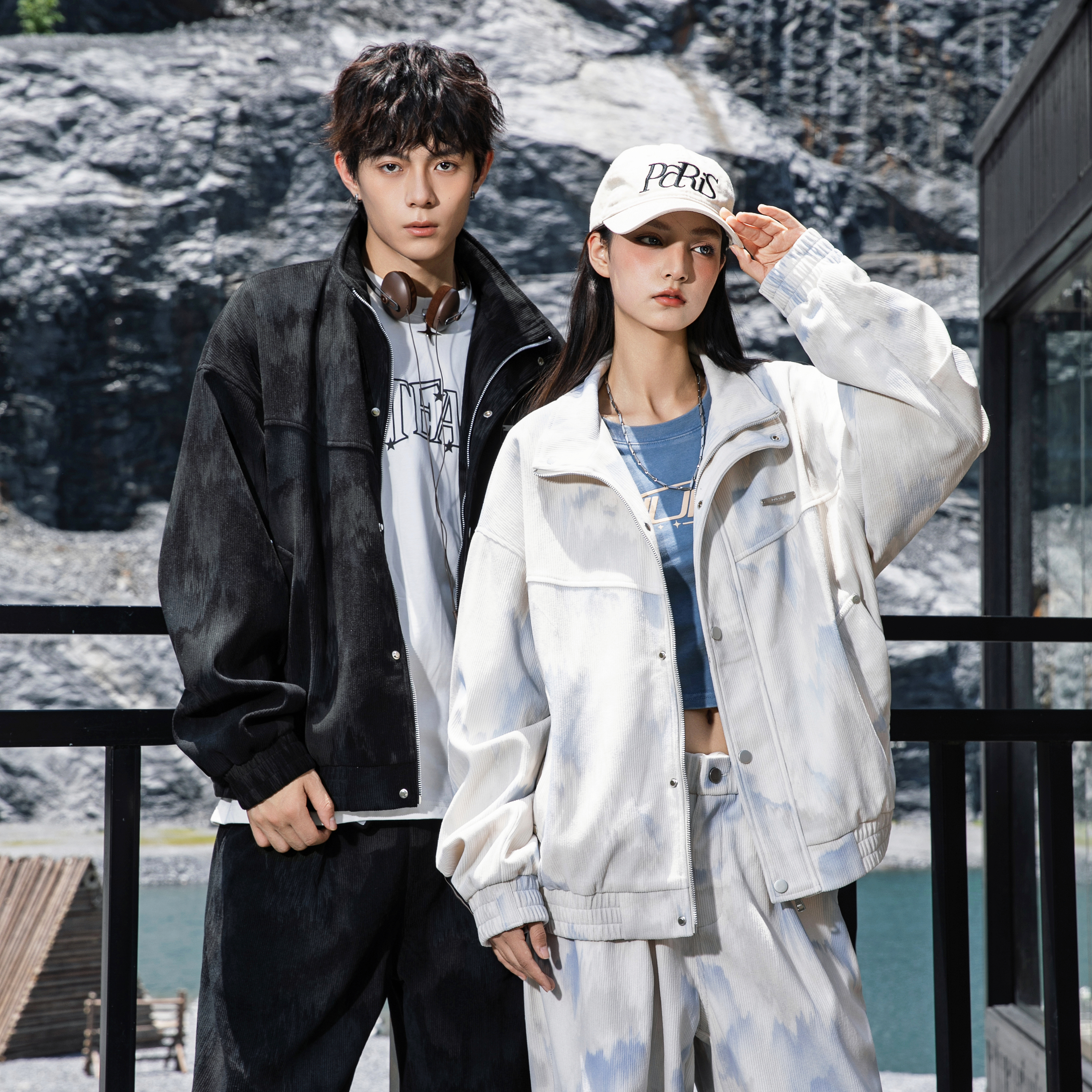 GD复古扎染秋季新款百搭套装