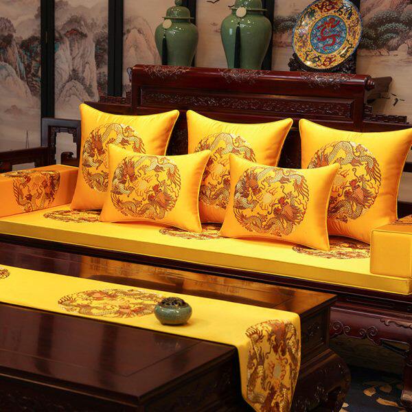 红木沙发垫中式绸缎坐垫套冬季实木椅子防滑垫乳胶垫定做罗汉床垫