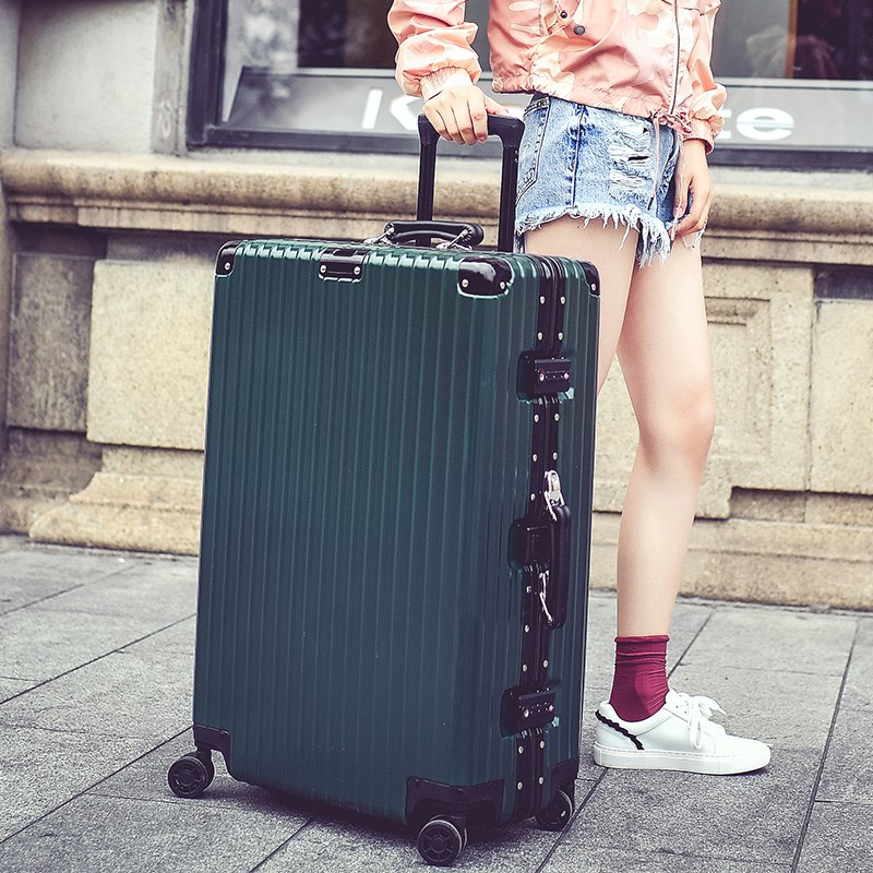 拉杆箱万向轮可定制图案LOGOy铝框密码旅行箱24寸行李箱登机箱男