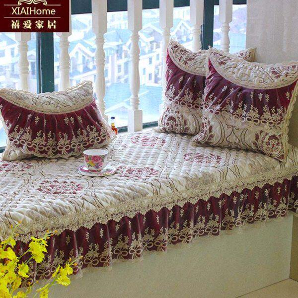 欧式飘窗垫窗台垫定做卧室阳台垫坐垫榻榻米垫子可机洗飘窗毯公主