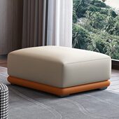 免洗实木科技布沙发脚踏意式 现代沙发凳客厅矮凳搁脚凳长方凳脚凳