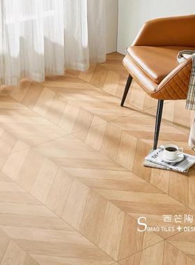 全瓷法式鱼骨木纹瓷砖750x1500客厅卧室仿实木地板砖阳台防滑耐磨