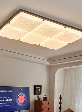 中古风全光谱客厅灯饰主灯长方形卧室书房灯新中式家用方形吸顶灯