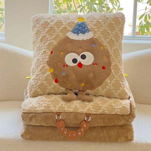 手提抱枕被子加绒保暖毯子车用办公室多功能午睡枕头车载折叠靠枕