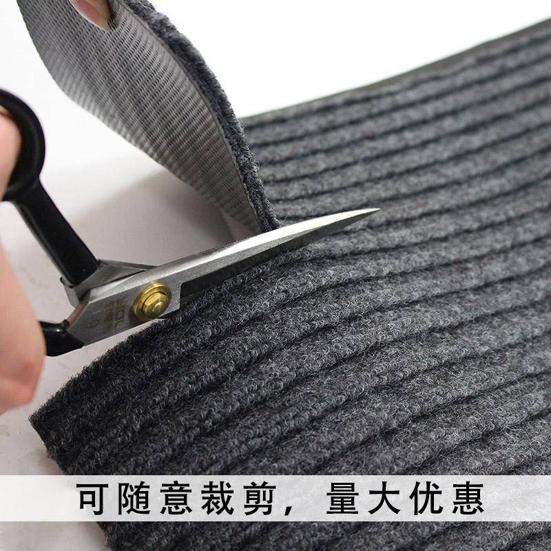 厂家双条酒纹地毯卷材PVC走廊商用走廊楼梯除尘店地垫门防滑垫吸