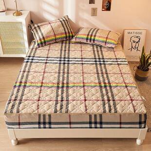 跨境全棉六面全包床笠拉链款纯棉水洗棉床罩席梦思床垫防尘保护套